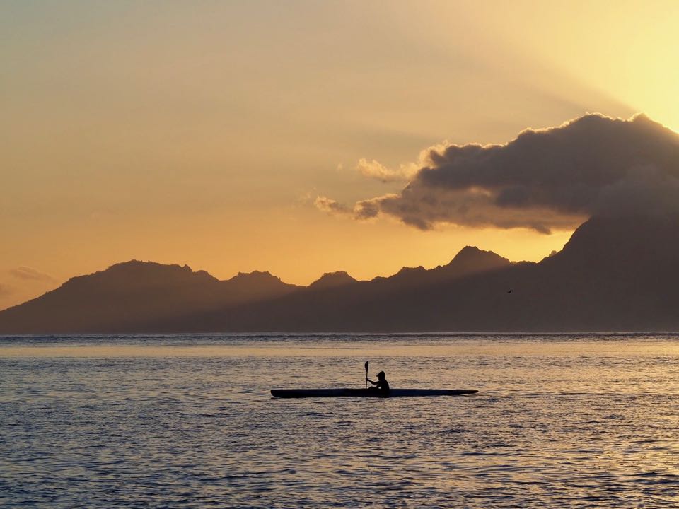 sunset tahiti