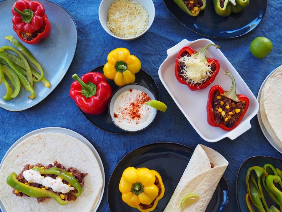 Recette poivrons farcis à la mexicaine