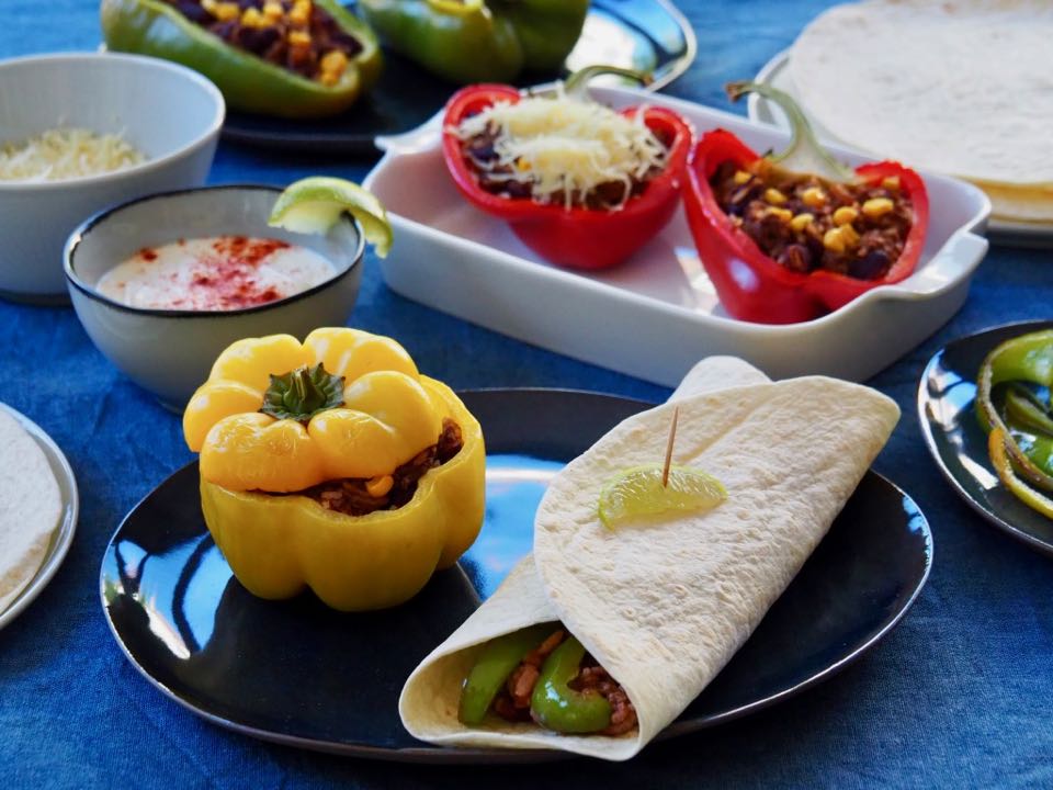 Recette poivrons farcis à la mexicaine