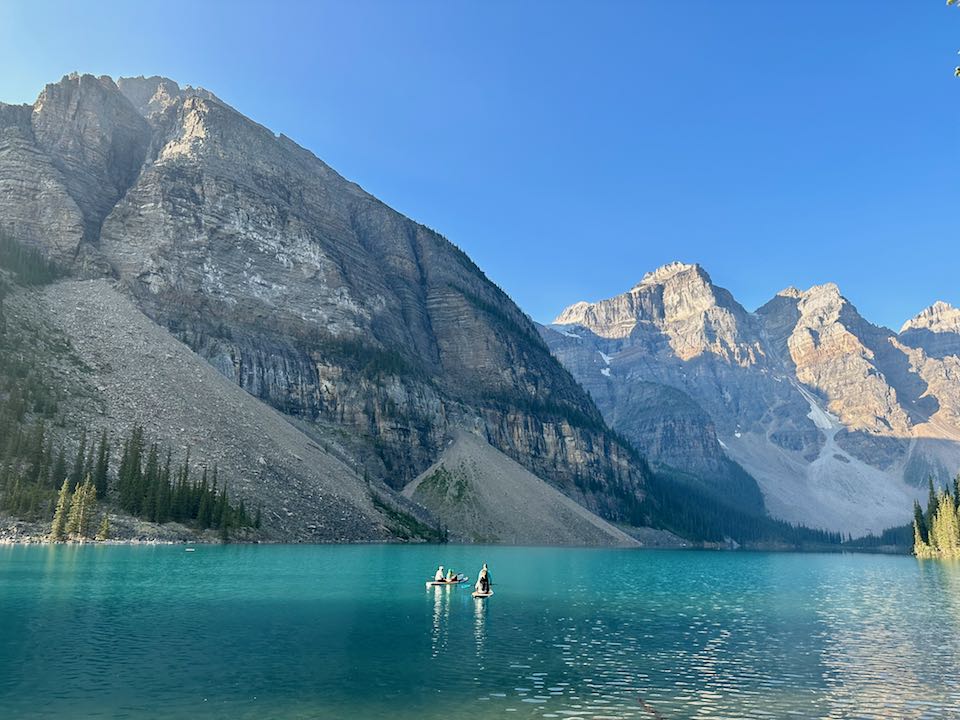 canoe lac moraine